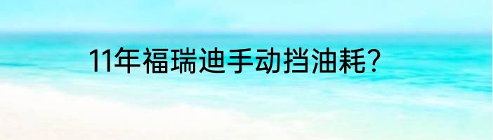 11年福瑞迪手动挡油耗？