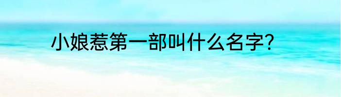 小娘惹第一部叫什么名字？