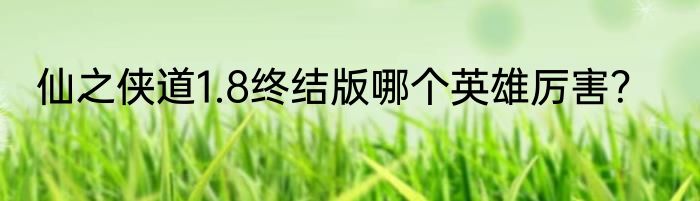 仙之侠道1.8终结版哪个英雄厉害？