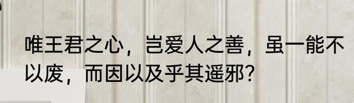 唯王君之心，岂爱人之善，虽一能不以废，而因以及乎其遥邪？
