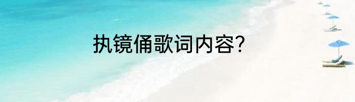 执镜俑歌词内容？