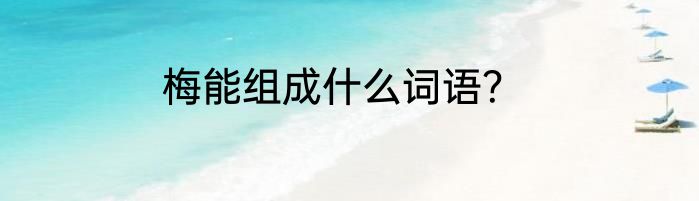 梅能组成什么词语？