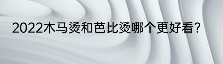 2022木马烫和芭比烫哪个更好看？