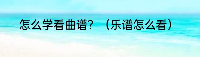 怎么学看曲谱？（乐谱怎么看）