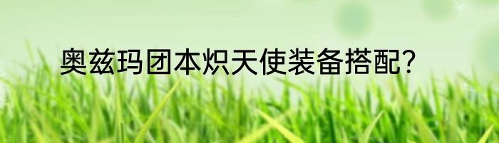 奥兹玛团本炽天使装备搭配？