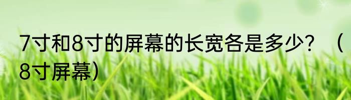 7寸和8寸的屏幕的长宽各是多少？（8寸屏幕）