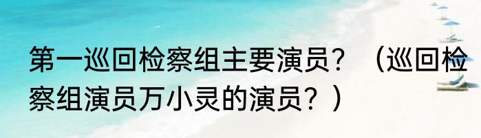 第一巡回检察组主要演员？（巡回检察组演员万小灵的演员？）