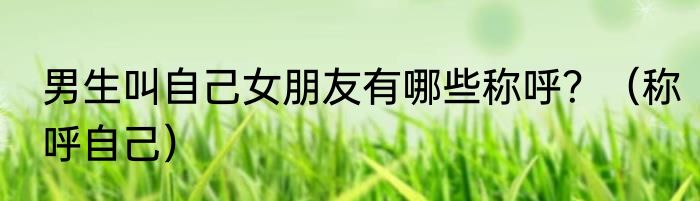 男生叫自己女朋友有哪些称呼？（称呼自己）