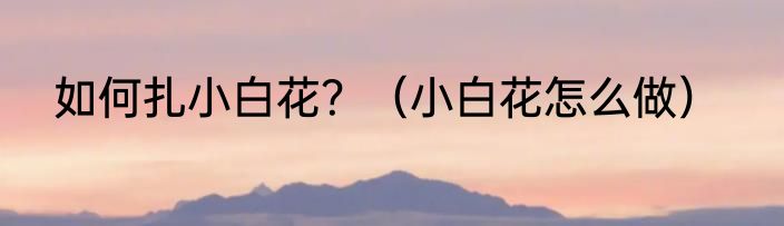 如何扎小白花？（小白花怎么做）