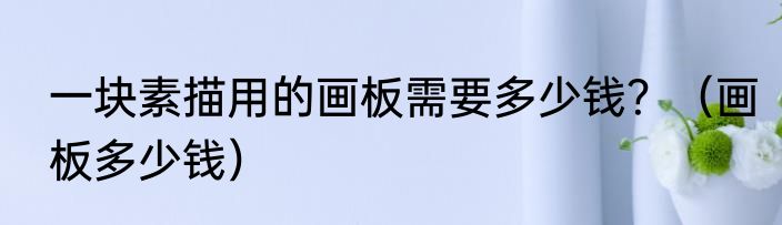 一块素描用的画板需要多少钱？（画板多少钱）