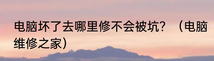 电脑坏了去哪里修不会被坑？（电脑维修之家）