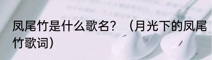 凤尾竹是什么歌名？（月光下的凤尾竹歌词）