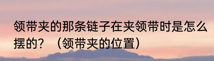 领带夹的那条链子在夹领带时是怎么摆的？（领带夹的位置）