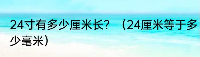 24寸有多少厘米长？（24厘米等于多少毫米）