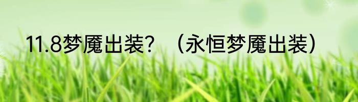 11.8梦魇出装？（永恒梦魇出装）