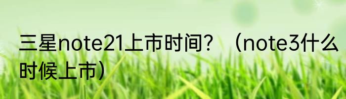 三星note21上市时间？（note3什么时候上市）