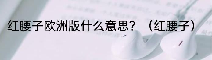 红腰子欧洲版什么意思？（红腰子）