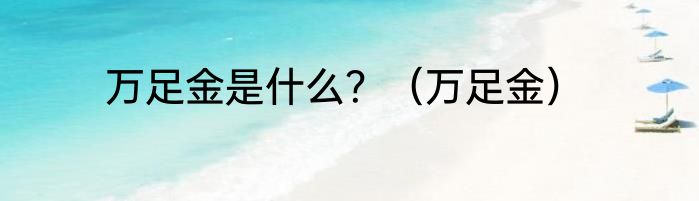万足金是什么？（万足金）