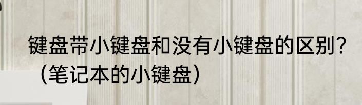 键盘带小键盘和没有小键盘的区别？（笔记本的小键盘）