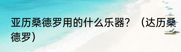 亚历桑德罗用的什么乐器？（达历桑德罗）