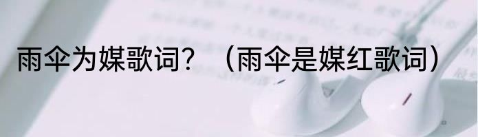 雨伞为媒歌词？（雨伞是媒红歌词）