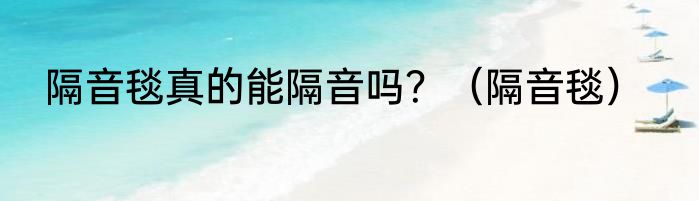 隔音毯真的能隔音吗？（隔音毯）