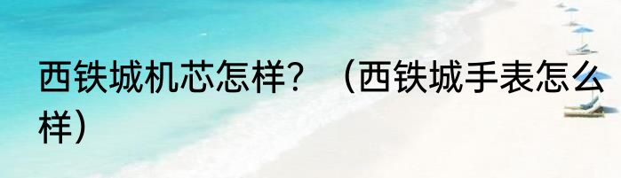 西铁城机芯怎样？（西铁城手表怎么样）