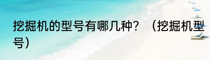 挖掘机的型号有哪几种？（挖掘机型号）
