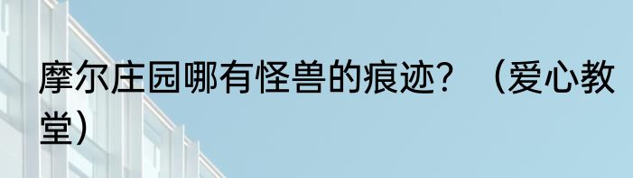摩尔庄园哪有怪兽的痕迹？（爱心教堂）