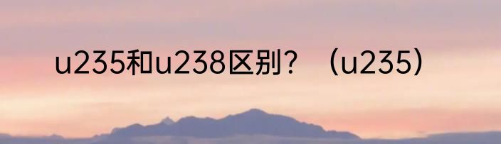 u235和u238区别？（u235）