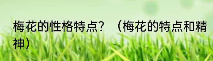 梅花的性格特点？（梅花的特点和精神）