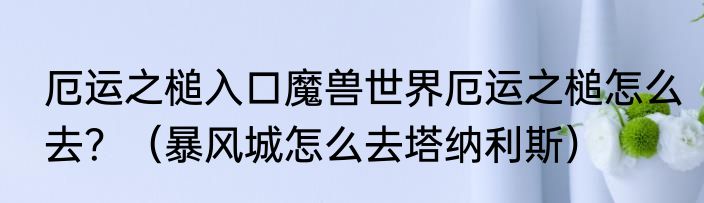 厄运之槌入口魔兽世界厄运之槌怎么去？（暴风城怎么去塔纳利斯）