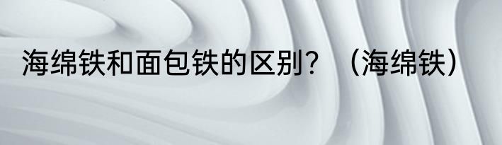 海绵铁和面包铁的区别？（海绵铁）