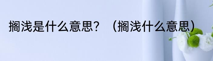 搁浅是什么意思？（搁浅什么意思）