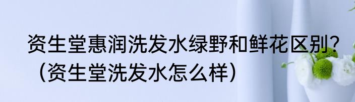 资生堂惠润洗发水绿野和鲜花区别？（资生堂洗发水怎么样）