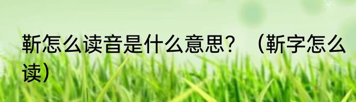 靳怎么读音是什么意思？（靳字怎么读）