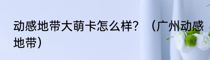 动感地带大萌卡怎么样？（广州动感地带）