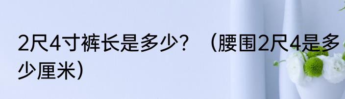 2尺4寸裤长是多少？（腰围2尺4是多少厘米）