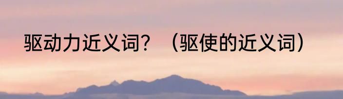 驱动力近义词？（驱使的近义词）
