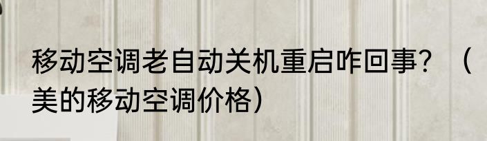 移动空调老自动关机重启咋回事？（美的移动空调价格）