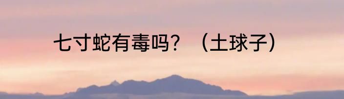 七寸蛇有毒吗？（土球子）