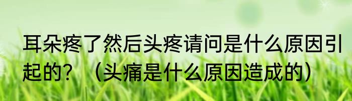 耳朵疼了然后头疼请问是什么原因引起的？（头痛是什么原因造成的）