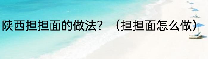 陕西担担面的做法？（担担面怎么做）