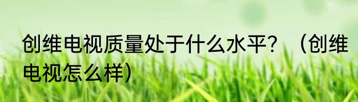 创维电视质量处于什么水平?(创维电视怎么样)