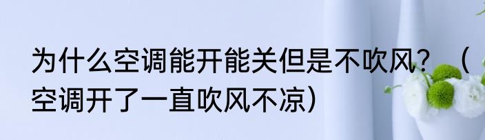 为什么空调能开能关但是不吹风？（空调开了一直吹风不凉）