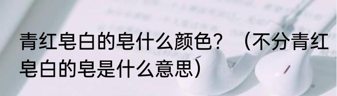 青红皂白的皂什么颜色？（不分青红皂白的皂是什么意思）