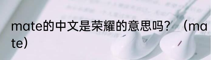 mate的中文是荣耀的意思吗？（mate）