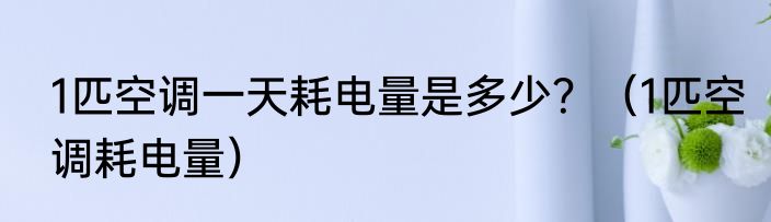 1匹空调一天耗电量是多少？（1匹空调耗电量）