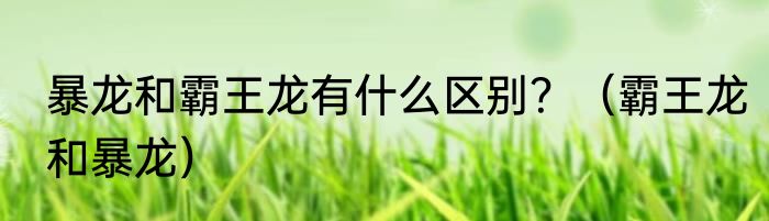 暴龙和霸王龙有什么区别？（霸王龙和暴龙）