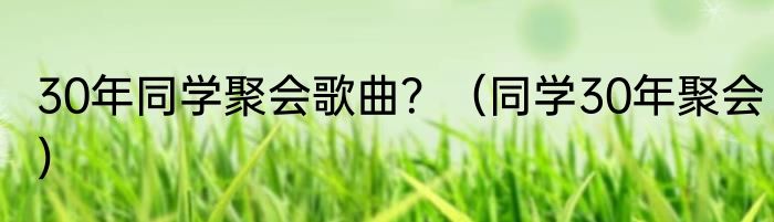 30年同学聚会歌曲？（同学30年聚会）